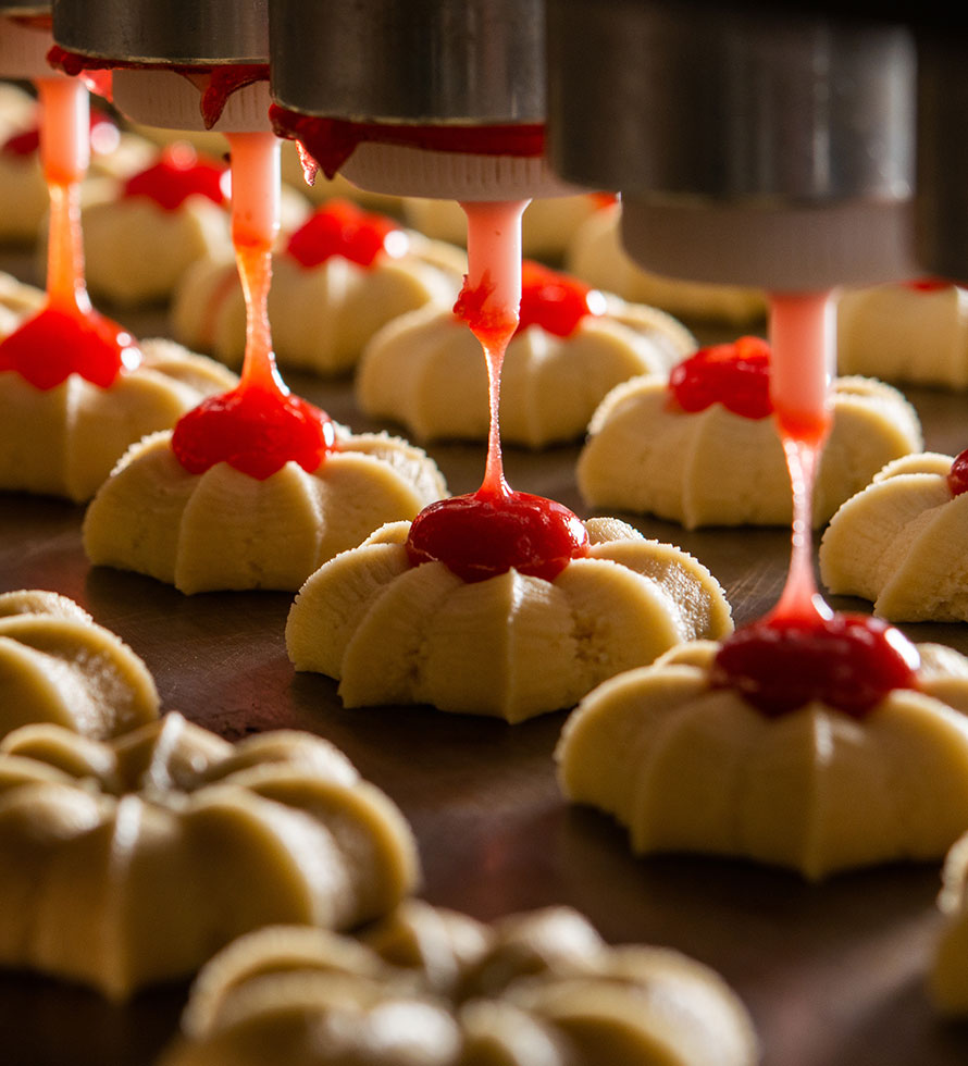 cookies being produced